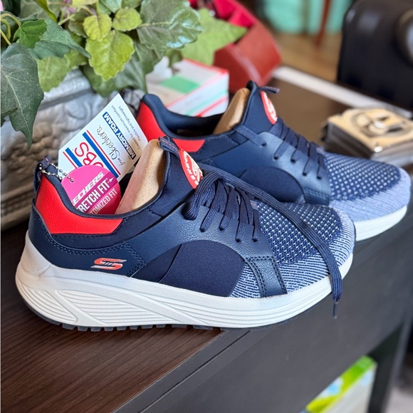 Skechers Shoes - Brand new Skechers Navy, Red & White Knit Platform Sneakers- wth T&B